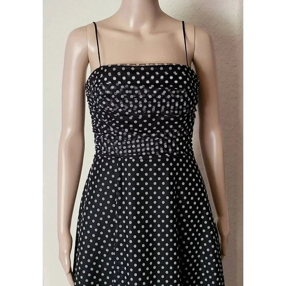 Eliza J Black Polka Dot Midi Dress - Picture 8 of 8